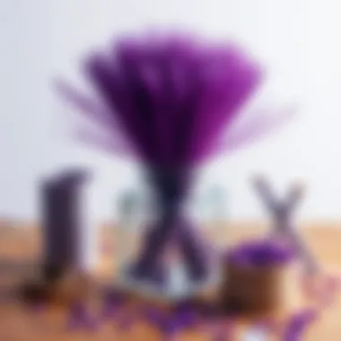 Creative techniques using purple materials in DIY projects