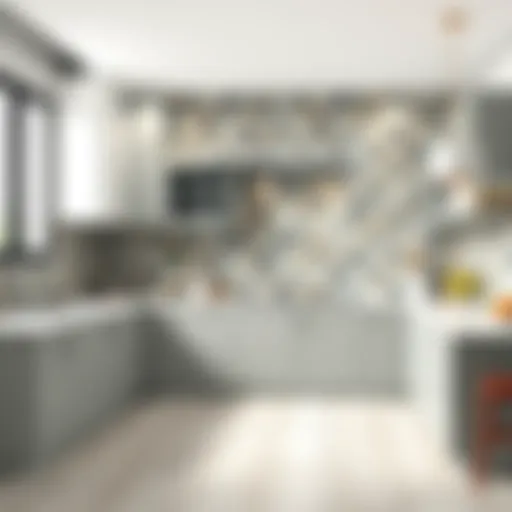 Elegant Kitchen Tile Design Elegant kitchen tile design showcasing a blend of modern aesthetics and functionality.