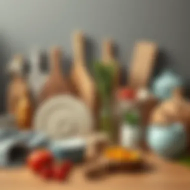 Beautifully arranged kitchen materials and textures