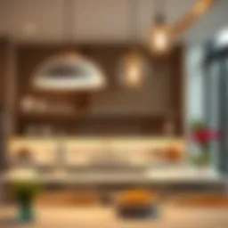 Elegant kitchen lighting design showcasing a blend of functionality and aesthetics