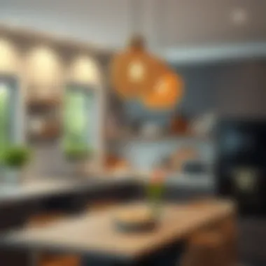 Innovative pendant lights adding character to the kitchen