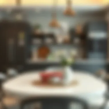 Decorated Kitchen Table for Aesthetic Appeal Elegant kitchen table with stylish decor