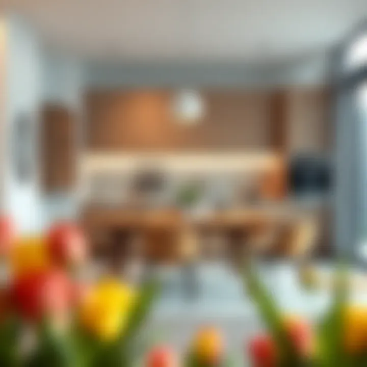 Contemporary Kitchen Table Design Stylish kitchen table in a modern interior