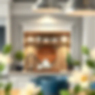 Elegant kitchen niche showcasing decorative items