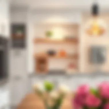 Functional storage solutions in a kitchen niche