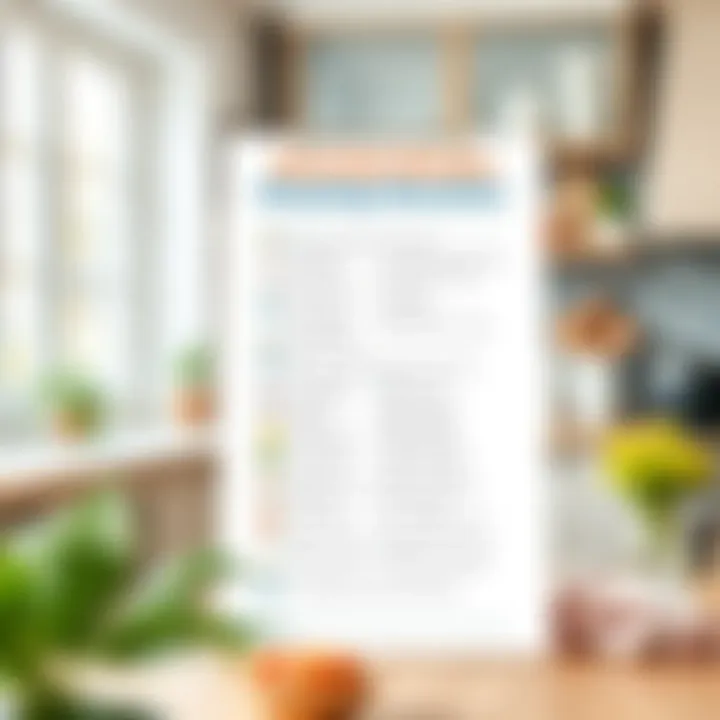 A checklist for kitchen cleaning routine