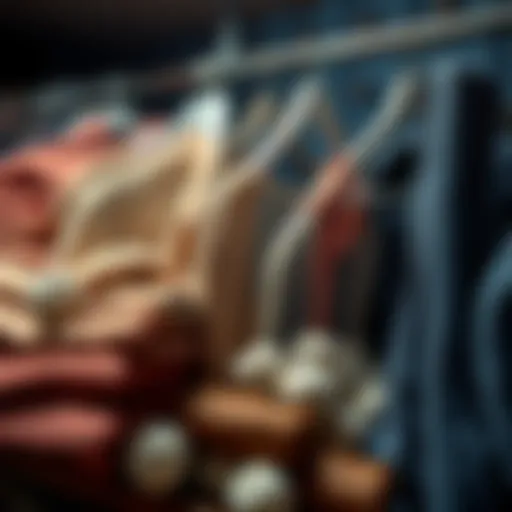 Clothes stored with mothballs