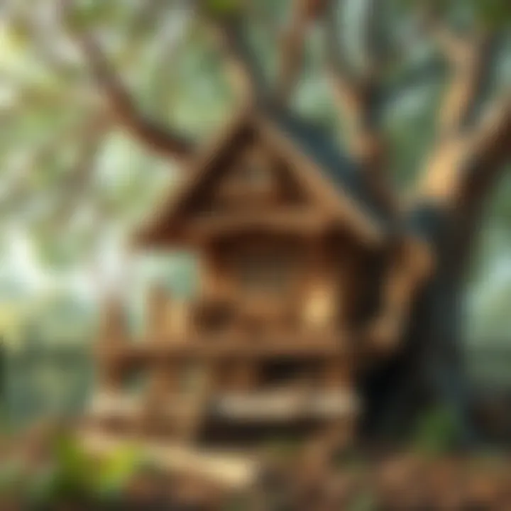 Natural Materials for Treehouse Construction Natural materials displayed for constructing a treehouse