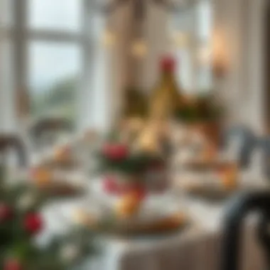 Elegant table setting adorned with festive decorations