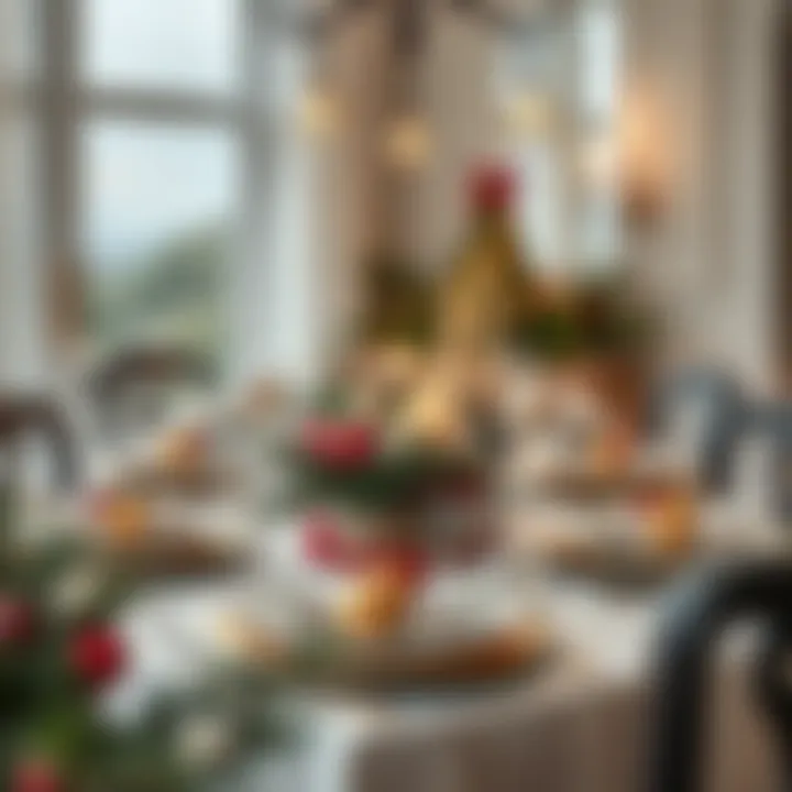 Elegant table setting adorned with festive decorations