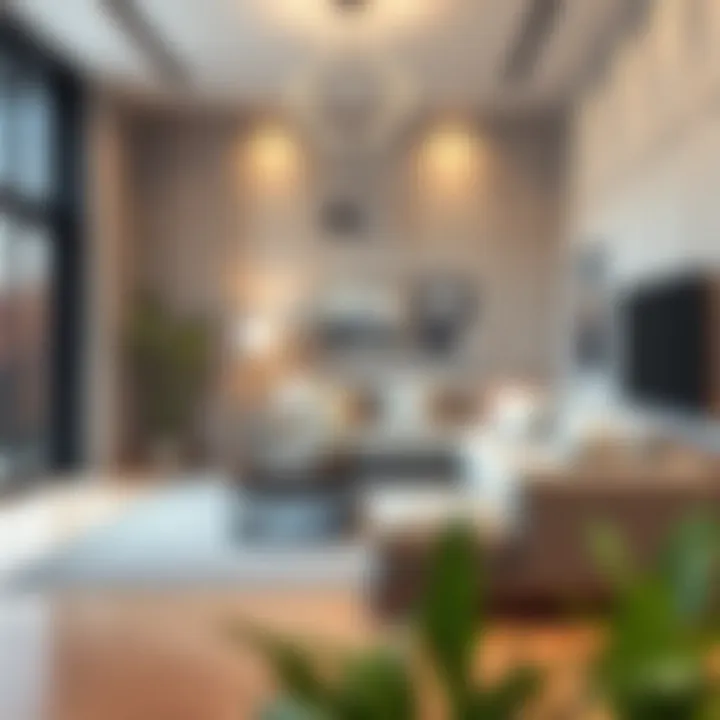 Elegant living room design showcasing a modern aesthetic