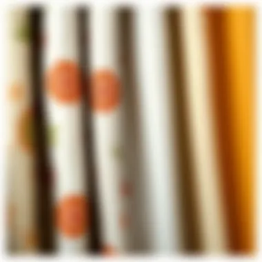 Close-up of fabric textures for curtains