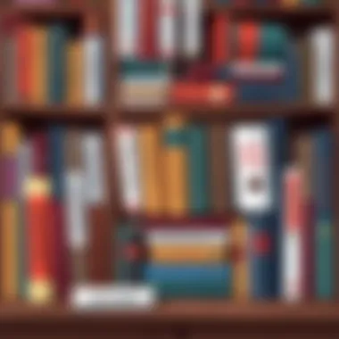 A bookshelf filled with influential self-help books