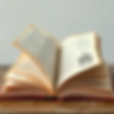 An open book revealing insightful concepts for self-improvement