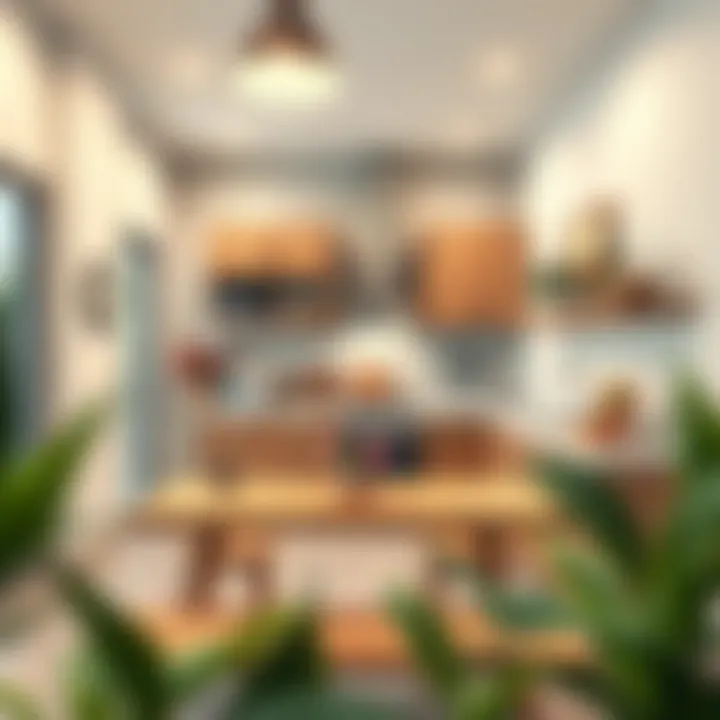 Open kitchen layout showcasing space optimization techniques