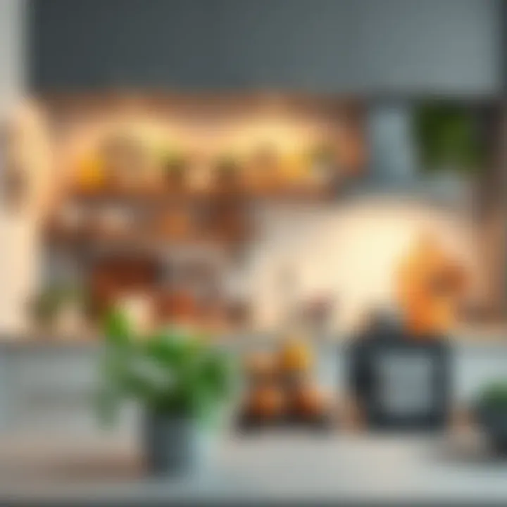 Personalized kitchen space with unique decor elements enhancing functionality