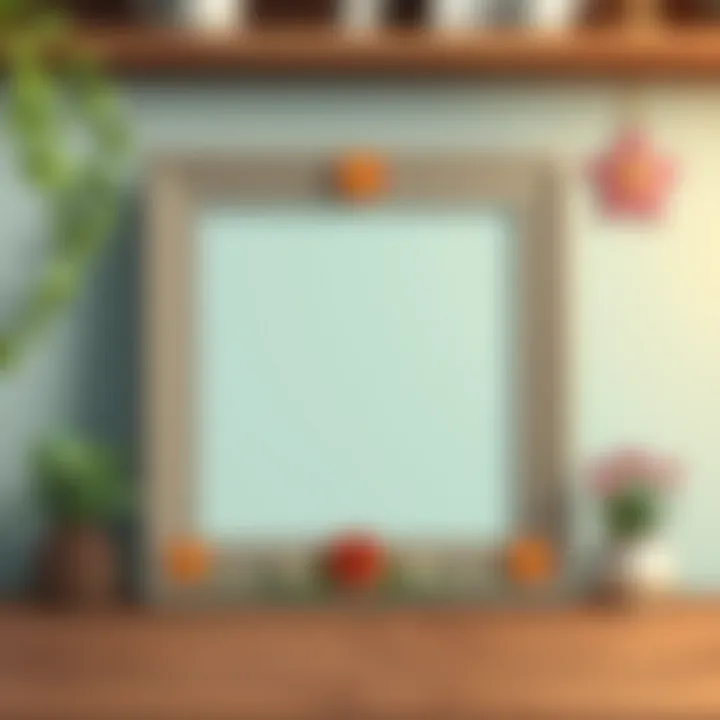 A personalized photo frame decorated with unique designs