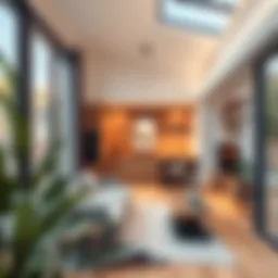 Modern prefabricated home interior design showcasing minimalistic decor