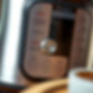 Close-up of the electric pressure cooker controls