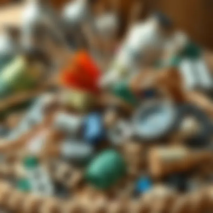 Visual representation of recycled materials