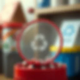 Illustration representing recycling symbols