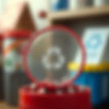 Illustration representing recycling symbols