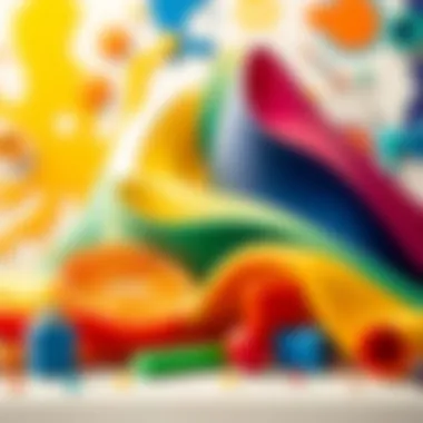 An abstract representation of color theory principles