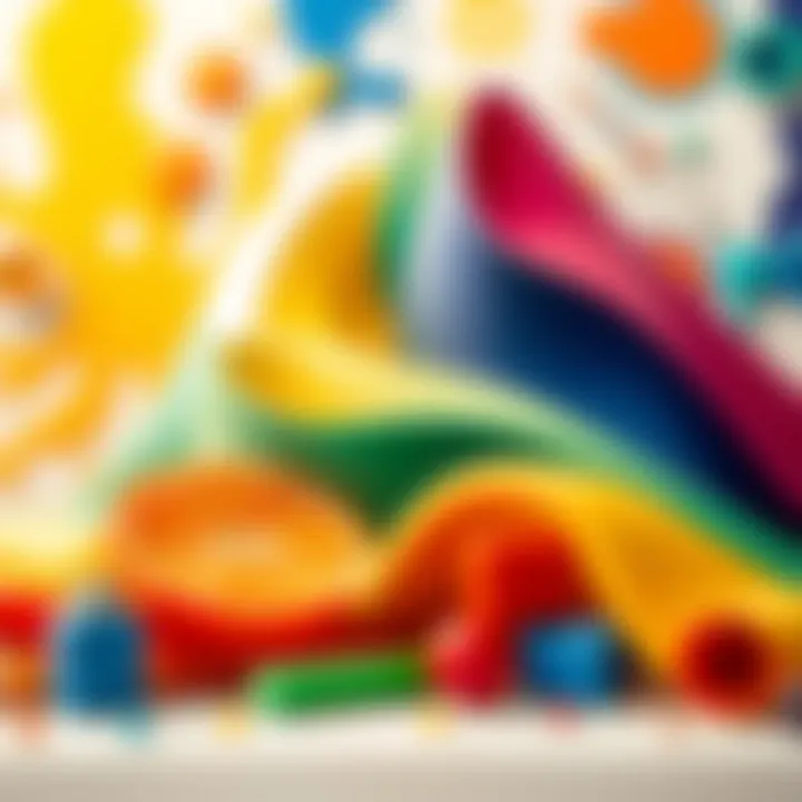 An abstract representation of color theory principles