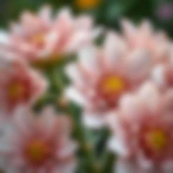 Close-up of resilient flowers showcasing unique textures