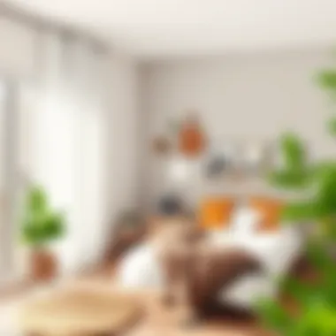 Cozy Nook in Minimalist Bedroom A cozy nook in a minimalist bedroom with thoughtfully arranged accessories.