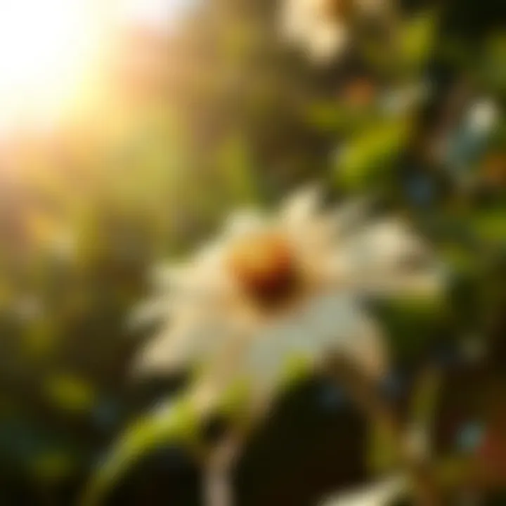 Sunlight on Sailflower Sunlight filtering through leaves of the sailflower