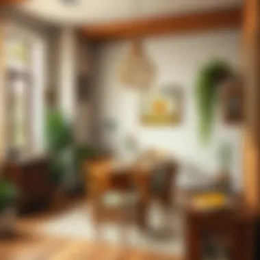 Rustic dresuar complementing vintage decor