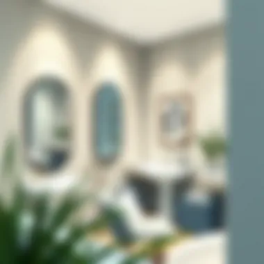 Innovative use of mirrors to create depth and light