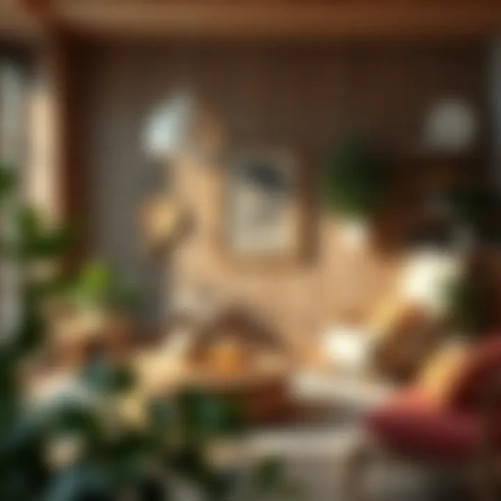 Rustic wooden decor pieces enhancing a cozy atmosphere