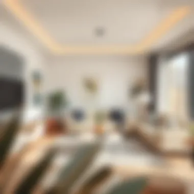 A minimalist living room featuring open space and simple decor elements.