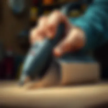 Sanding process using a Dremel