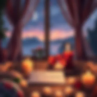 Intimate Moments of Love A cozy setting with candles and a special note, representing intimate moments.