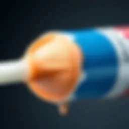 Close-up of silicone sealant showing discoloration