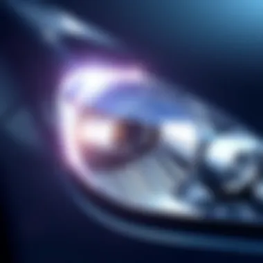 A sparkling clean headlight after using the cleaning method