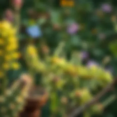 Natural Solutions to Prevent Mosquitoes A serene garden setting with natural mosquito repellent plants