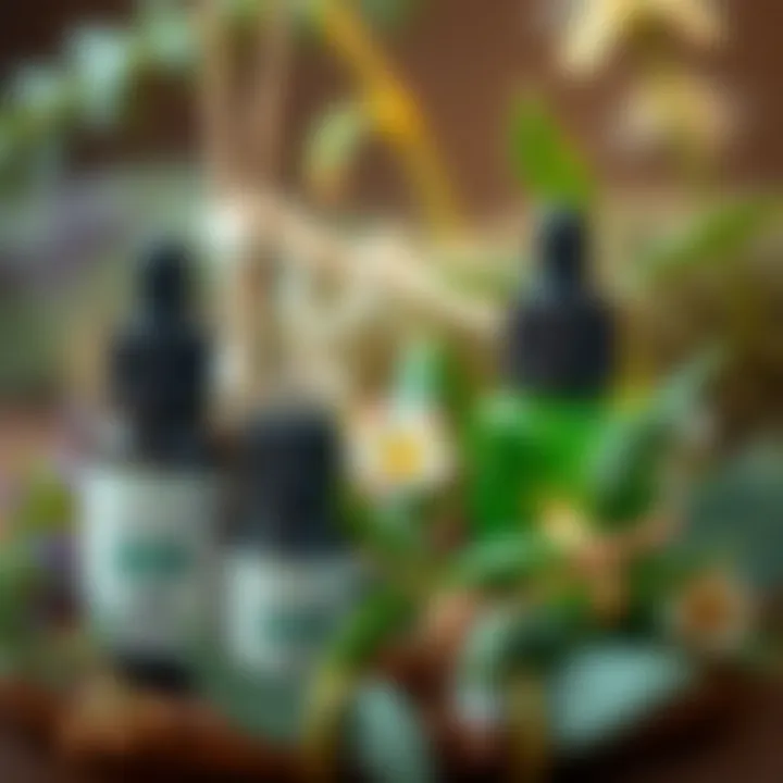 Essential Oils for Mosquito Repellence A close-up of essential oils known to repel mosquitoes