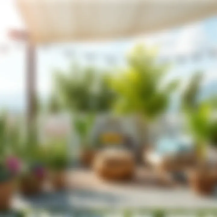 A tranquil outdoor space free of mosquitoes utilizing natural barriers