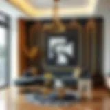 Black and Gold Harmony in Modern Decor Elegant black and gold color combination in modern interior design.