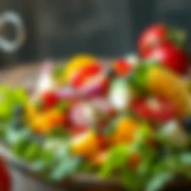 Delicious Spring Salad Colorful salad made with seasonal spring produce.