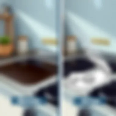 Before and after comparison of stovetop cleaning