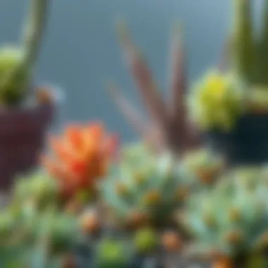 Succulents thriving in winter garden setup