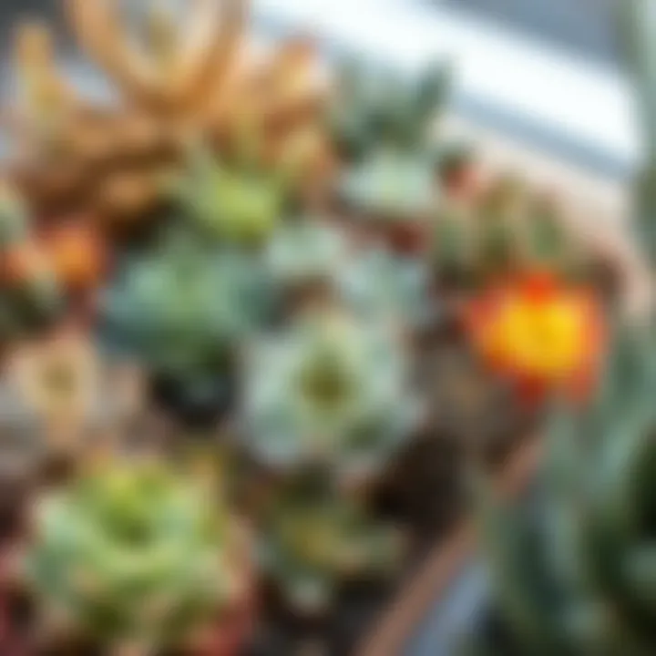A vibrant collection of various succulent types