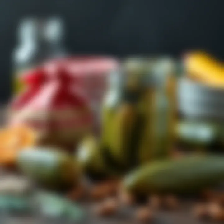 Fresh ingredients for revitalizing pickles