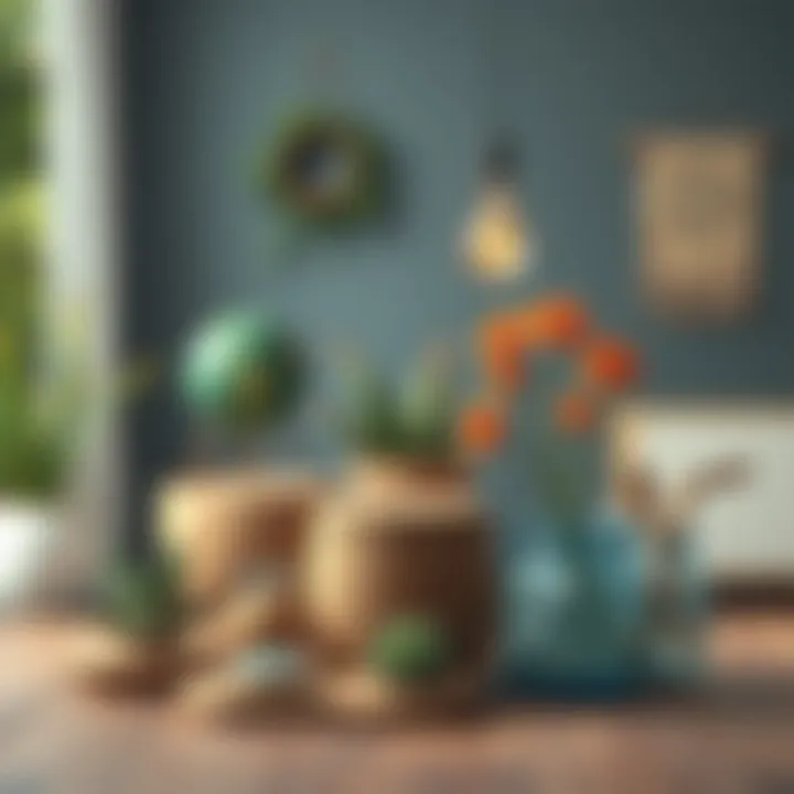 Sustainable décor from repurposed items