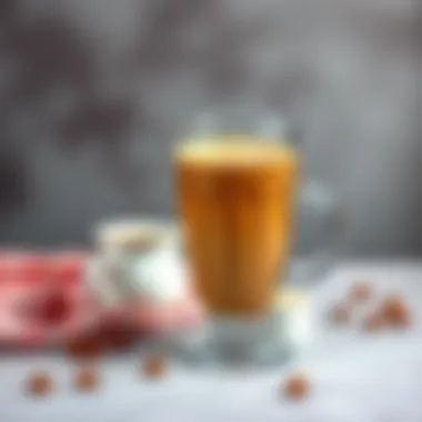 Elegant presentation of cold coffee